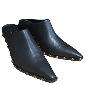 Studded Black Mules
